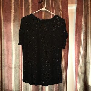 Black And Gold Glitter T-Shirt